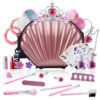 Syenll Kids Makeup for Girls, Real Washable Makeup Set with Shell Bag, Cosmetic Toy Birthday Gifts for Age 6+ Princess