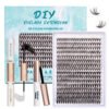 DIY Lash Extension Kit, 320Pcs Eyelash Clusters Kit, 30D+40D Individual Lashes Set with Lash Bond and Seal, Lash Tweezers at Home for Beginner (10-16mm Mix)