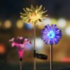 Syenll Solar Garden Stake Lights, 3 Pack Dandelion Lily Sunflower LED Solar Flower Lights, Outdoor Pathway Lights for Patio Yard Decor