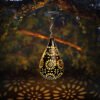 Syenll Solar Hanging Light, Decorative Garden Boho Light, Outdoor Solar Water Drop Light for Patio Lawn Fence