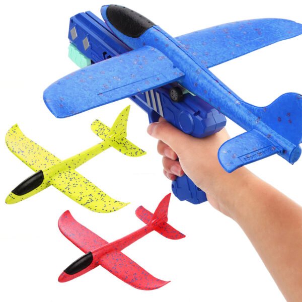 Niteris Airplane Launcher Toys, 3 Pack Foam Glider Plane, 2 Flight Modes Outdoor Flying Toy Birthday Gifts for Boys Age 4-10