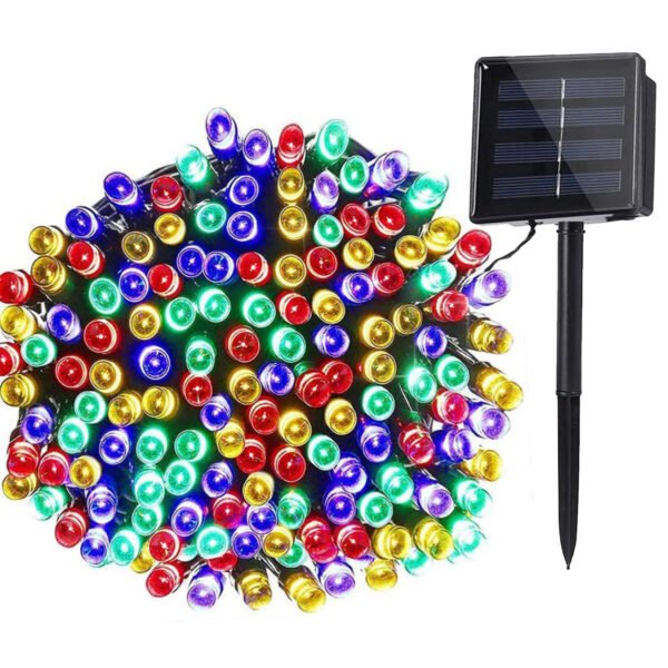 Syenll Outdoor Solar String Lights, 39ft 100 LED Solar Christmas Lights, Waterproof Fairy Lights for Patio Garden Party Decoration, Multicolor