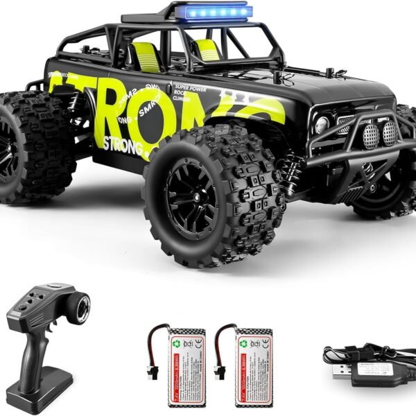 RNKR Remote Control Car, 1/18 RC Car, 40 km/h Fast RC Truck, 2.4GHz 4WD All Terrains Off-Road Remote Control Truck, 2 Batteries,Green