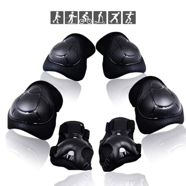 TiokMc Kids/Youth Protective Gear Set, Knee Pads, Elbow Pads & Wrist Guards for Roller Skates, BMX Bike, Skateboard, Inline Skating, Scooter, and Outdoor Sports, (Ages 2-10)