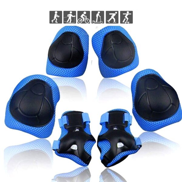TiokMc Kids/Youth Protective Gear Set, Knee Pads, Elbow Pads & Wrist Guards for Roller Skates, BMX Bike, Skateboard, Inline Skating, Scooter, and Outdoor Sports, (Ages 2-10)