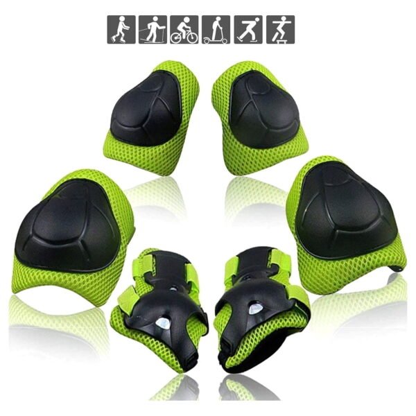 TiokMc Kids/Youth Protective Gear Set, Knee Pads, Elbow Pads & Wrist Guards for Roller Skates, BMX Bike, Skateboard, Inline Skating, Scooter, and Outdoor Sports, (Ages 2-10)