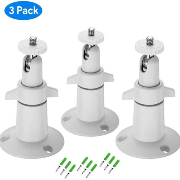 TiokMc Adjustable Security Wall Mount for Arlo Cameras, White, 3 Pack