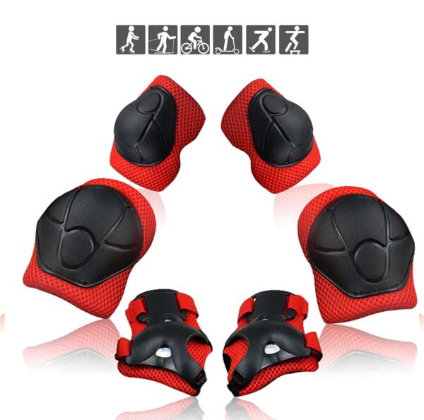 TiokMc Kids/Youth Protective Gear Set, Knee Pads, Elbow Pads & Wrist Guards for Roller Skates, BMX Bike, Skateboard, Inline Skating, Scooter, and Outdoor Sports, (Ages 2-10)