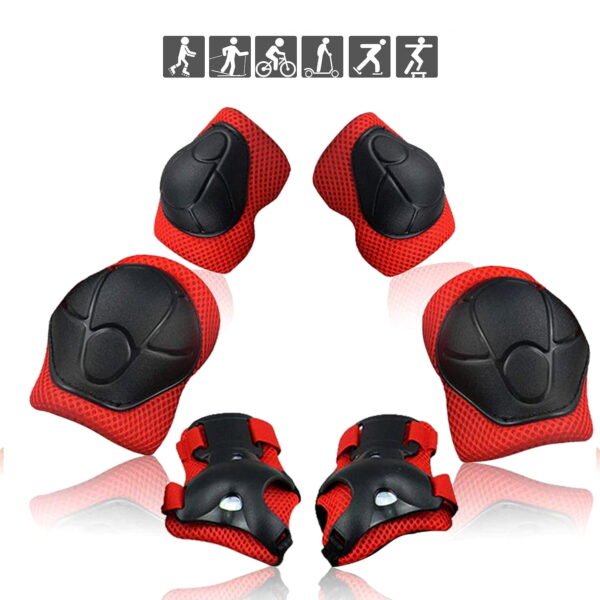 TiokMc Kids/Youth Protective Gear Set, Knee Pads, Elbow Pads & Wrist Guards for Roller Skates, BMX Bike, Skateboard, Inline Skating, Scooter, and Outdoor Sports, (Ages 2-10)