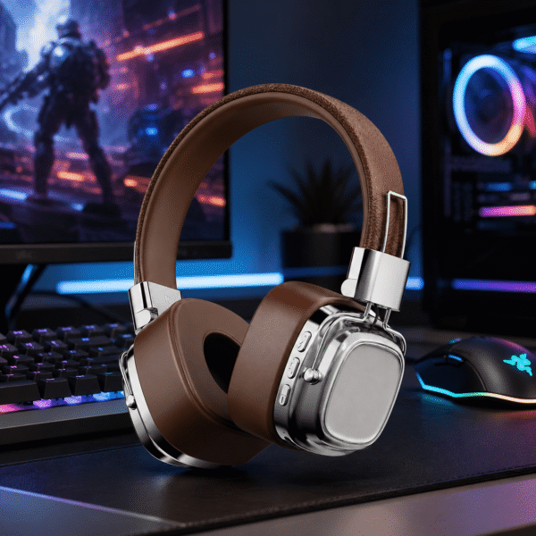 RNKR Wireless Bluetooth Over-Ear Headphones, Foldable Stereo Headset, Soft Cushioned Ear Pads, Hi-Fi Sound, Long Battery Life, for Music, Gaming, Travel, Work