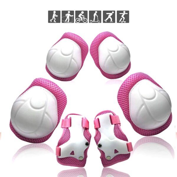TiokMc Kids/Youth Protective Gear Set, Knee Pads, Elbow Pads & Wrist Guards for Roller Skates, BMX Bike, Skateboard, Inline Skating, Scooter, and Outdoor Sports, (Ages 2-10)