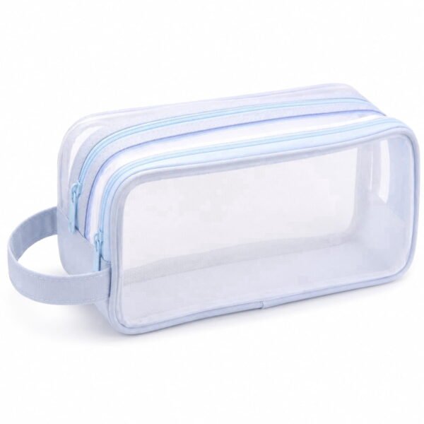 RNKR Mesh Pencil Pouch Clear Large Capacity Pencil Case with Zipper, Aesthetic Pen Bag Organizer for School, College, Office