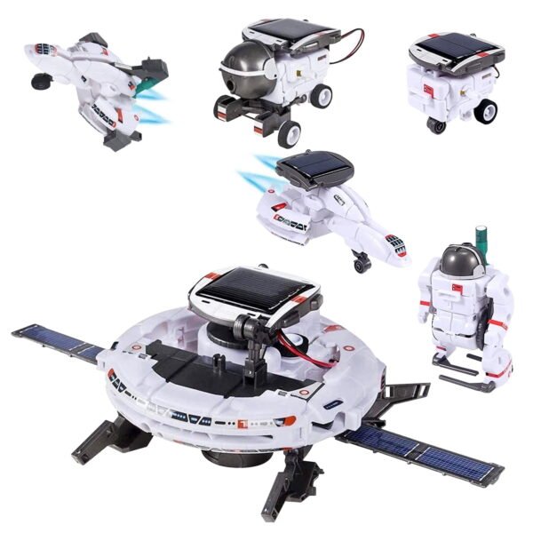 DIY Educational Building Space Toys, Solar Robot Toys 6-in-1 STEM Science Kits for Kids, Christmas Birthday Gifts for 8 9 10-12 Year Old Boys Girls