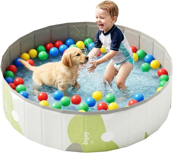 RNKR Cat Ball Pit, 32" Foldable Pet Playpen Ball Pool, Indoor Outdoor Playpen for Toddlers Babies Dogs, No Ball Included