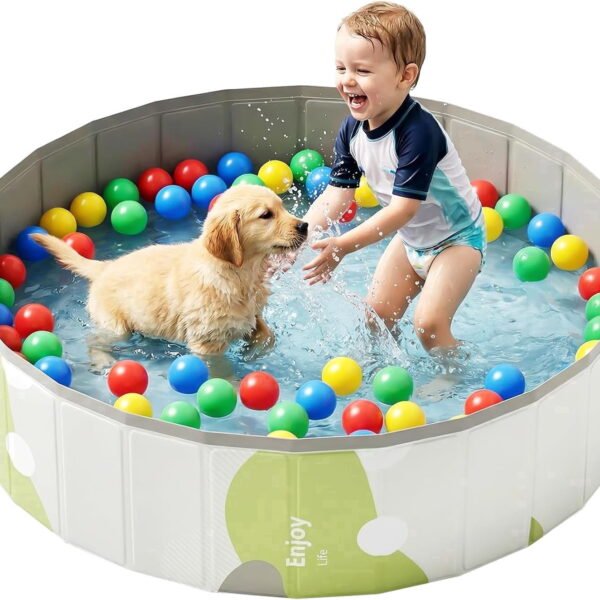 RNKR Cat Ball Pit, 32" Foldable Pet Playpen Ball Pool, Indoor Outdoor Playpen for Toddlers Babies Dogs, No Ball Included