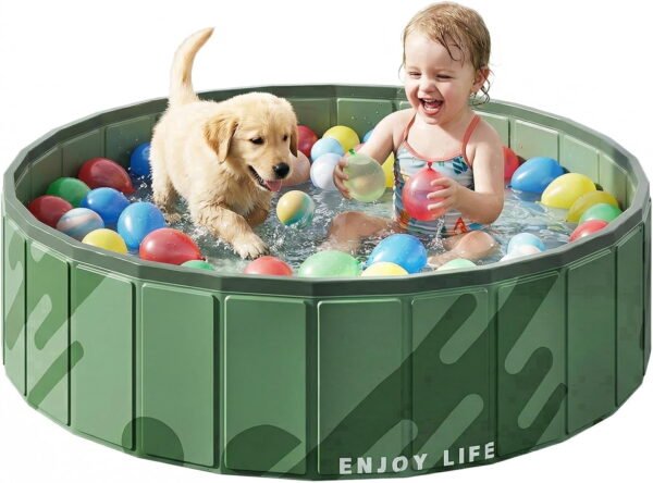 RNKR Cat Ball Pit, 32" Foldable Pet Playpen Ball Pool, Indoor Outdoor Playpen for Toddlers Babies Dogs, No Ball Included
